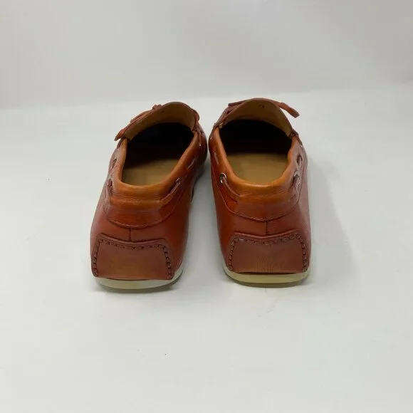 NEW santoni leather slip on loafers